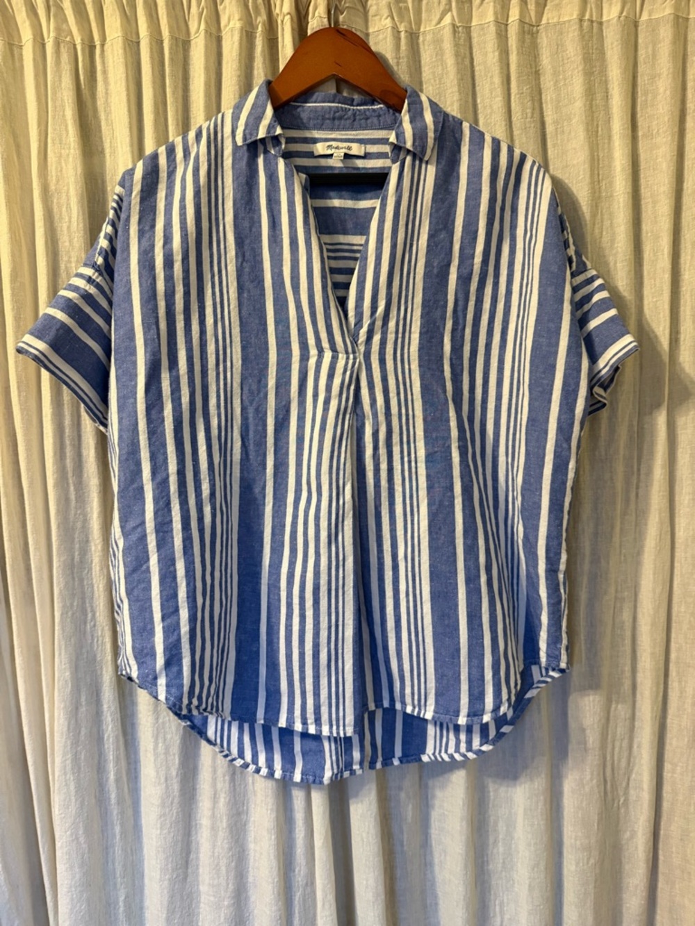 Madewell Courier button back shirt in Hinsdale stripe